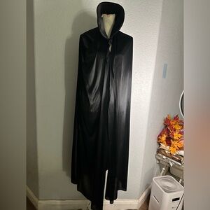Black Cape with Round Collar